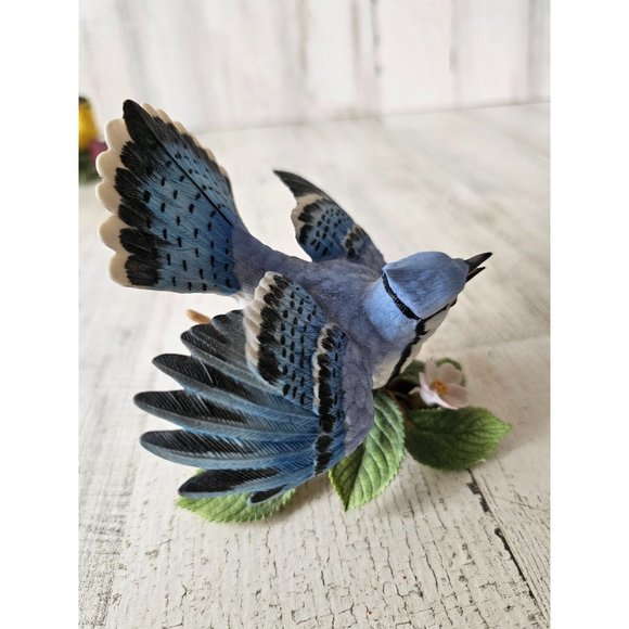 Lenox Blue Jay porcelain figurine vintage bird flowers statue - Picture 7 of 10